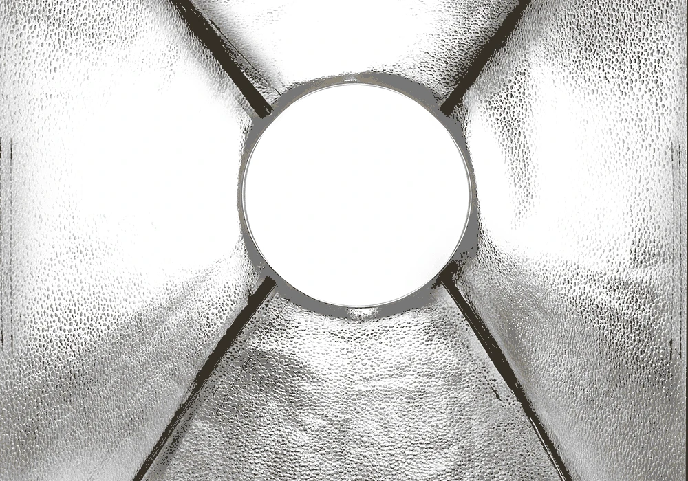 softbox, tamanho 50 cm x 70cm, base e27 para estúdio fotográfico
