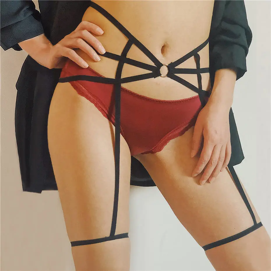 Ingemark сексуальные модные эластичные подвязки для ног, очаровательные Подвязки для девочек, подвязки на лямках, нижнее белье с поясом, стринги бэйбидол, женские трусы