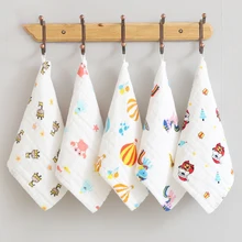 Toallas de muselina de 6 capas para bebé, paño para la cara para recién nacido con piel sensible, regalo para el registro del bebé, 30Cm x 30Cm