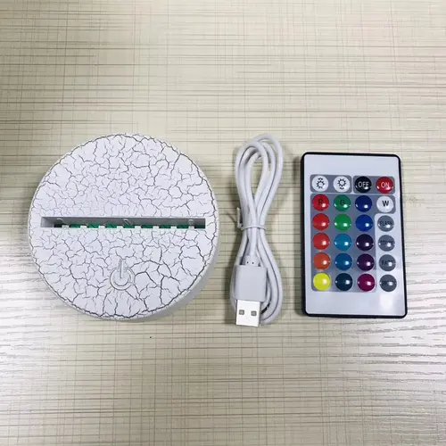 LED 램프 베이스, 3D USB 라이트 홀더, ABS 야간 램프 베이스, 7 색 조정, 발광 LED 라이트 베이스 액세서리, 도매 4