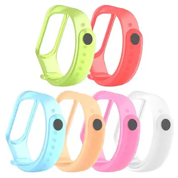 

New Replacement Wrist Strap For Xiaomi Mi band 4 Millet Bracelet Colorful Smart Wristband Strap Candy Color Translucent Strap
