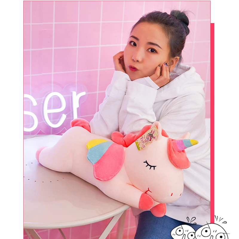 Мягкие хлопковые вечерние игрушки 50 см с радужным ангелом единорогом плюшевой