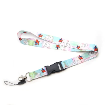 

PC1019 Wholesale 20pcs/lot Elephant Rainbow Autism Awareness Creative Lanyards ID Card Mobile Phone Straps Rope Chain Necklace