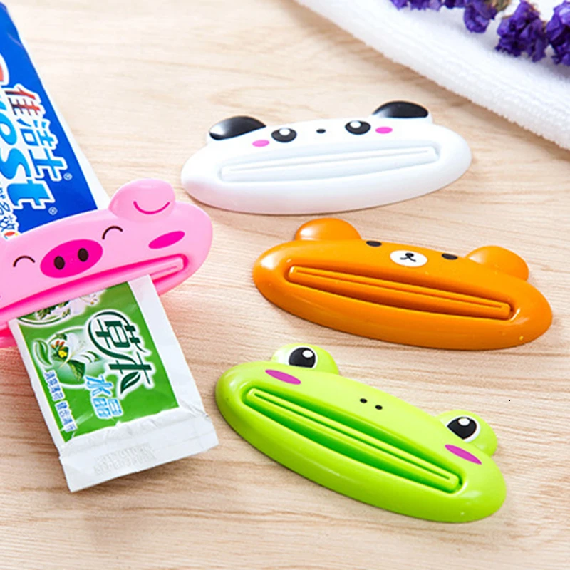 Toothpaste Squeezer Cartoon Animals Kids PP Toothpaste Bathroom Accessories Bear Shape 8.9*4cm Plastic