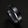 Vnox Black Tungsten Carbide Men's Ring Wedding Engagement Ring for Man Jewelry 6mm Wide Anillos 5