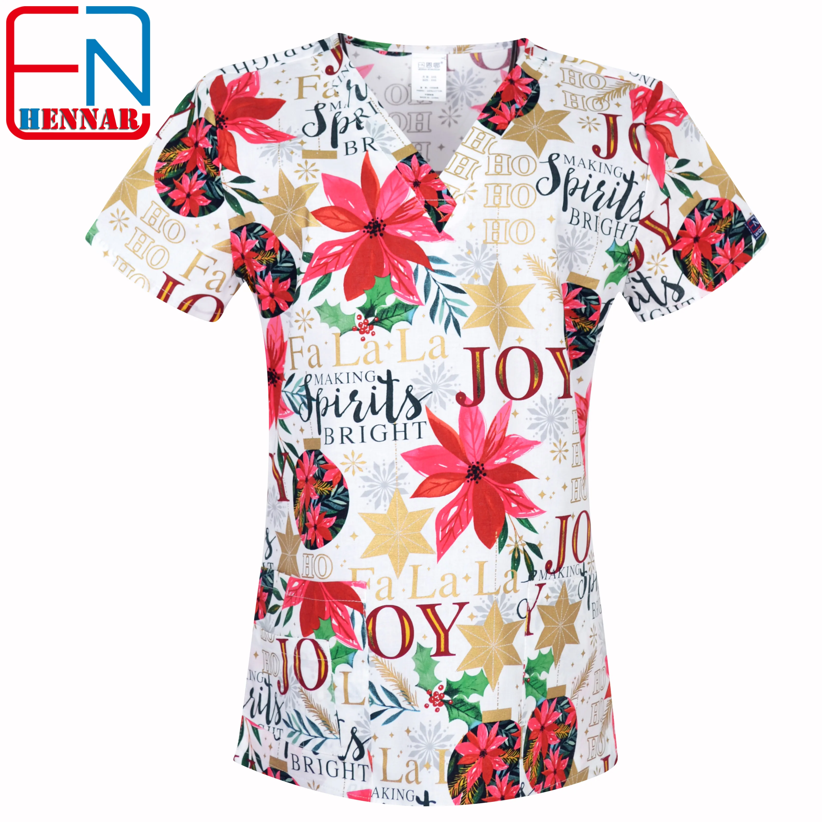 Hennar женские скрабы топы из 100% хлопка униформа|womens medical uniforms|medical uniformswomen scrubs |