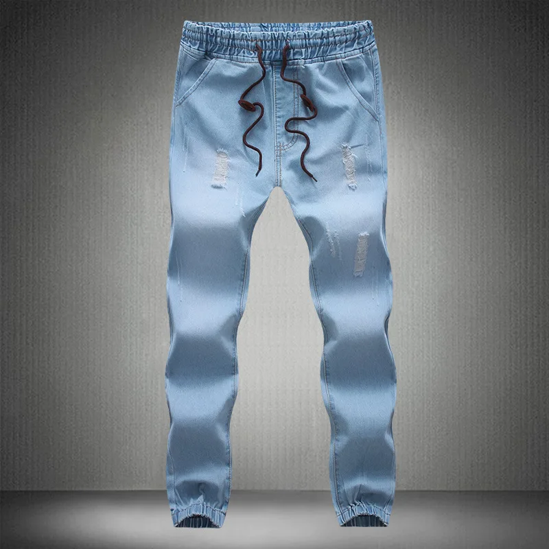 

Purchasing Agents Korean-style 9 Pants Men's Cowboy Elastic Beam Leg Capri Pants Large Size M-5xl Baggy Pants