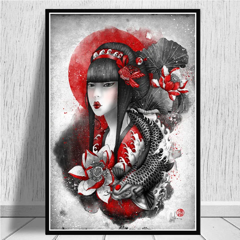 Абстрактный японский постер Sunrise Ukiyoe настенные художественные картины постеры и