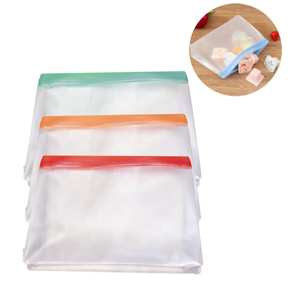4 шт. бытовой PEVA уплотнение Ziplock мешок фрукты и холодильник для овощей сумка для хранения гайка водонепроницаемый мешок влаги
