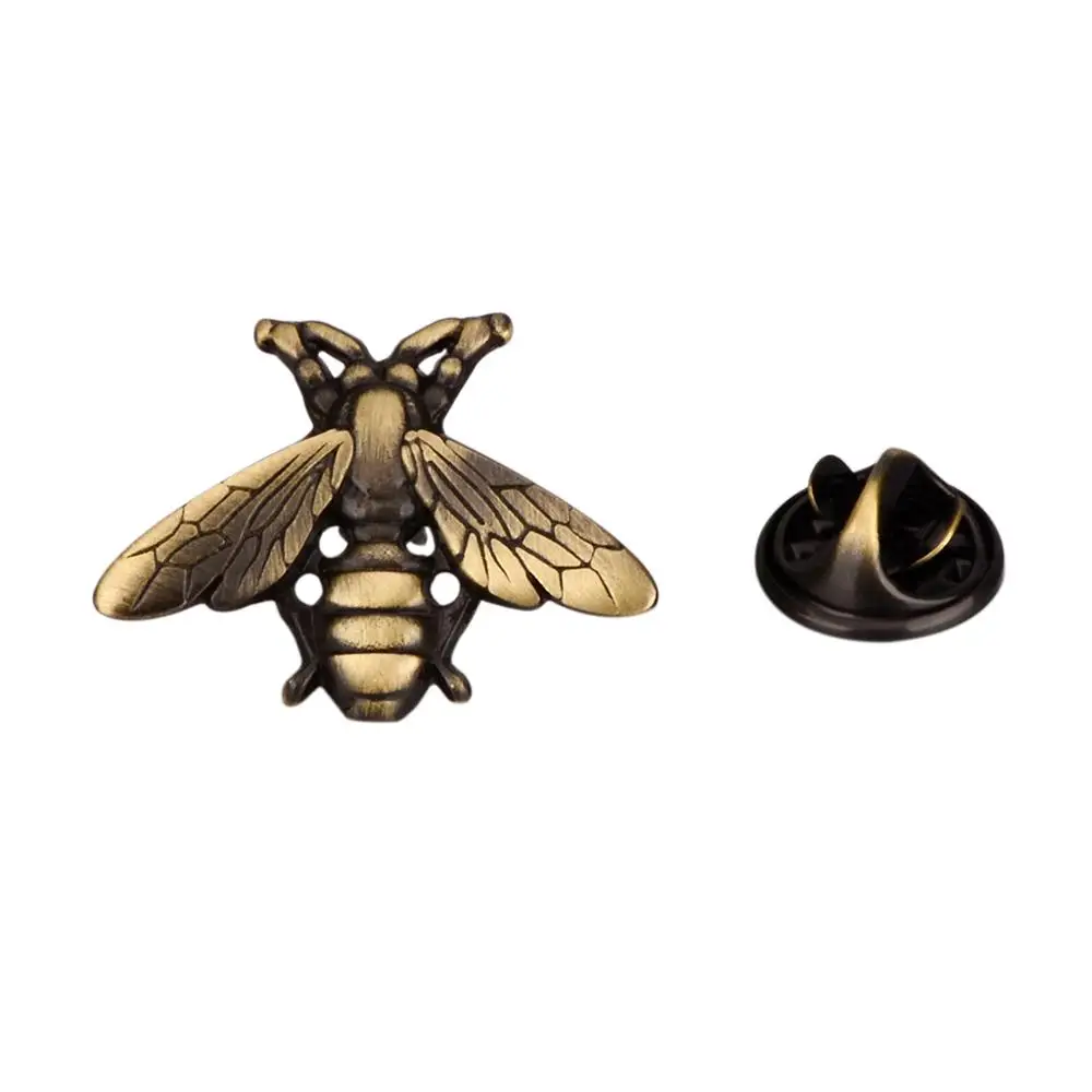 

SAVOYSHI Novelty Bronze bee Brooch Pin for mens Suit Coat Badge pins Jewelry Lapel pin Gift Funny Animal Shirt Accessories