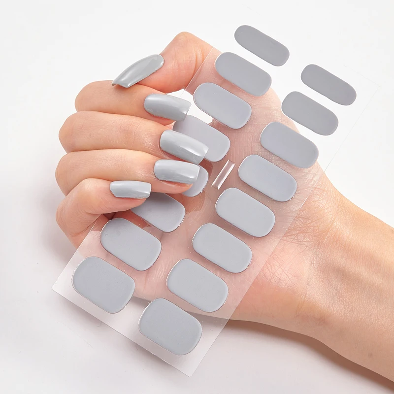 New Year Pure Color Nail Wrap DIY  Decals Plain Decor Stickers Nail Art Sticker Set Minimalist Nail Strip Christmas Nail Sticker