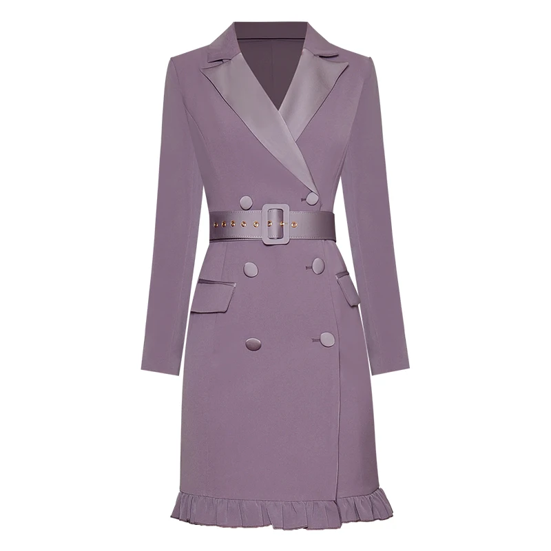 Gedivoen Elegant Autumn Short Dress Women Long