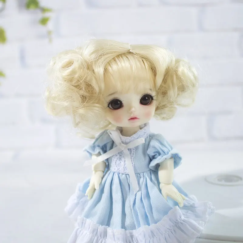 Bjd SD кукольный парик 1/8 светло-Золотые горячие милые высокотемпературные волосы набор 5-6 дюймов окружность головы ob11 кукла кукольный парик аксессуары