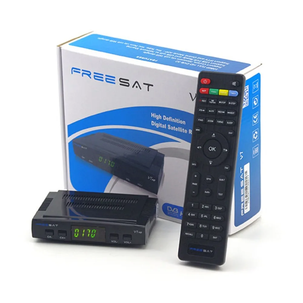 Freesat V7 спутниковый HD декодер приемник Full 1080P+ 1 шт. профессиональный HD DVB-S2+ USB WiFi ТВ набор стабильный сигнал