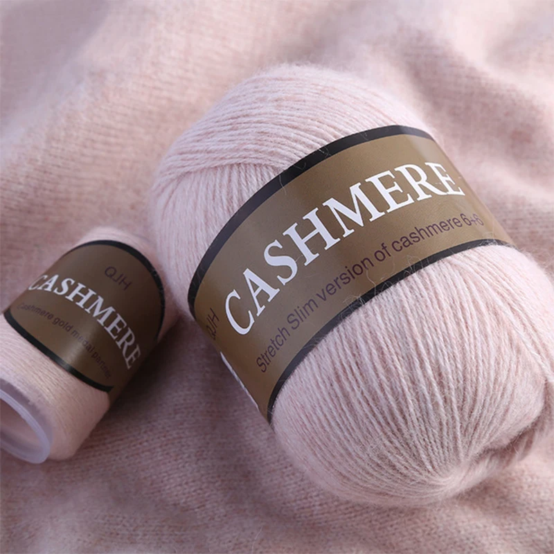 

50+20g/set 100% Cashmere Mongolian Soft Cashmere Line Hand-knitted Wool Cashmere Crochet Yarn for Knitting Sweater Scarf