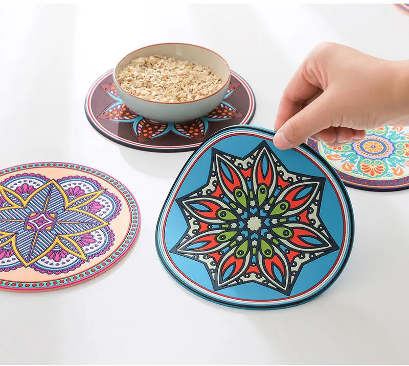 café tapete isolamento placemats para mesa comida coaster cozinha accessorie