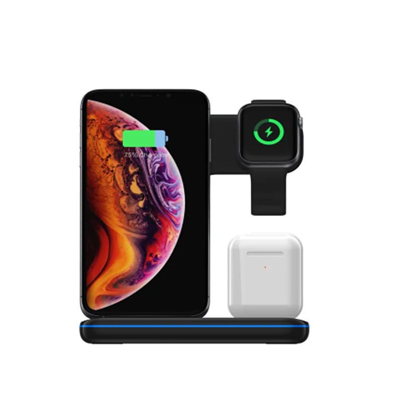 

Manufacturers Direct Selling 15W Smart Three-in-One Wireless Charger Suitable for Apple Huawei Comprehensive Compatible 15W10W
