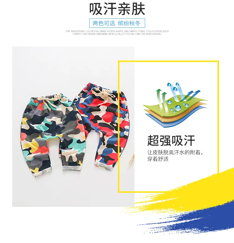 AliExpress INS/Лидер продаж, Детские повседневные штаны на гусеничном ходу г. Весенние мешковатые штаны в Корейском стиле камуфляжные штаны для мальчиков и девочек
