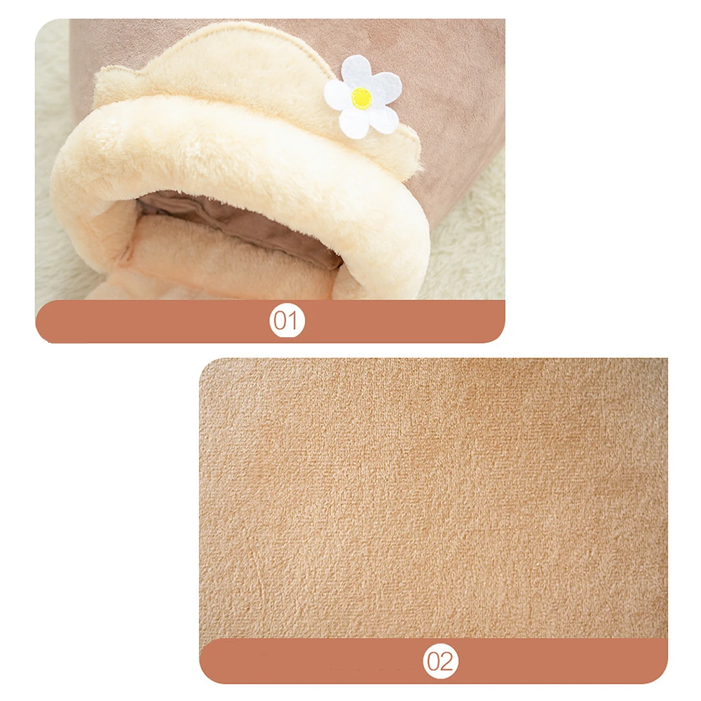  Foldable Cat bed honeypot shape Winter Warm Cat Cave bed Sleeping Mat With pillow Cat Sleeping Bag 