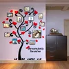 Marco acrílico 3d árbol familiar personalizado cristal acrílico Rosa corazón familia foto del árbol adhesivos para marcos de pared decoración del hogar ► Foto 1/5