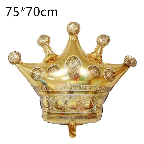 1 шт. на широкую ногу 39 дюймов золотые шары из фольги с короной «Prince» и «Princess» испанский детских празднований дня рождения coroa вечерние украшения для взрослых globos - Цвет: as picture