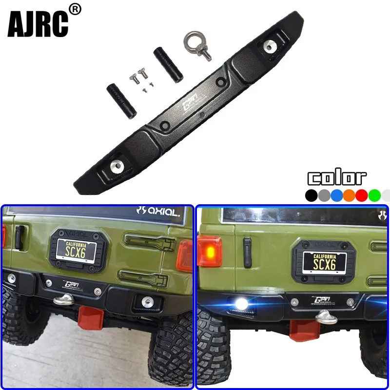 

Axial 1/6 Scx6 Jlu Wrang Ler 4wd-ax105000t1 Aluminum Alloy Simulation Rear Bumper With Towing Hook Axi250002