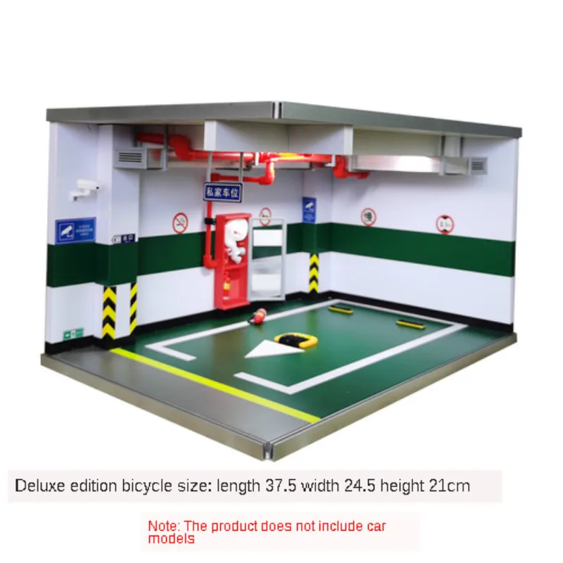 1:18 Simulation Parking Lot Model Underground Garage Live Display Car Model Storage Box Dustproof Toy Car Locker  Boy Toys