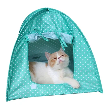

1 Pc Pet Tent Waterproof Storage Tent Foldable Cat Tent Breathable Dog Tent for Outdoor Indoor (Green)