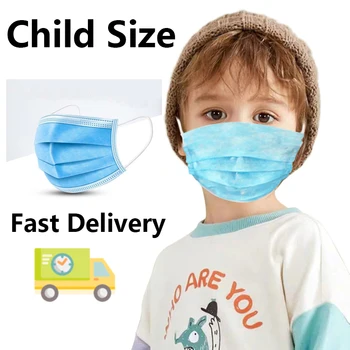 

10-100 PCS Children Mask In Stock Fast Delivery Disposable Protective Mask to Prevent Germs Masks Dustproof Safety Mask Kid Mask