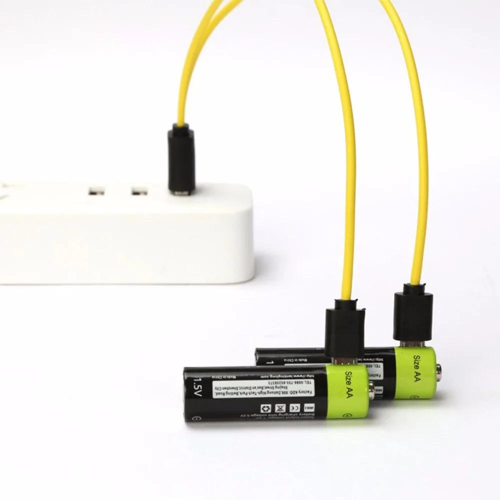 4 шт. ZNTER ZNT5-1-BR AA 1,5 в 1250 мАч USB перезаряжаемая литий-полимерная батарея Быстрая зарядка микро USB кабель для электроники