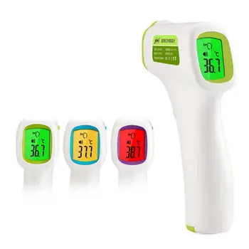 

Handheld LCD Digital No--contact Infrared Body Temperature Gun Backlight Forehead Thermometer Fever Alarm Temperature Meter