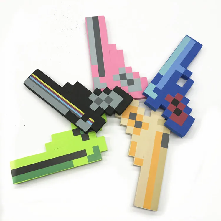 Newest design Mini Size MineCrafted Blue Diamond Sword Soft EVA foam toy sword pistol toys for children kids crafts diy |