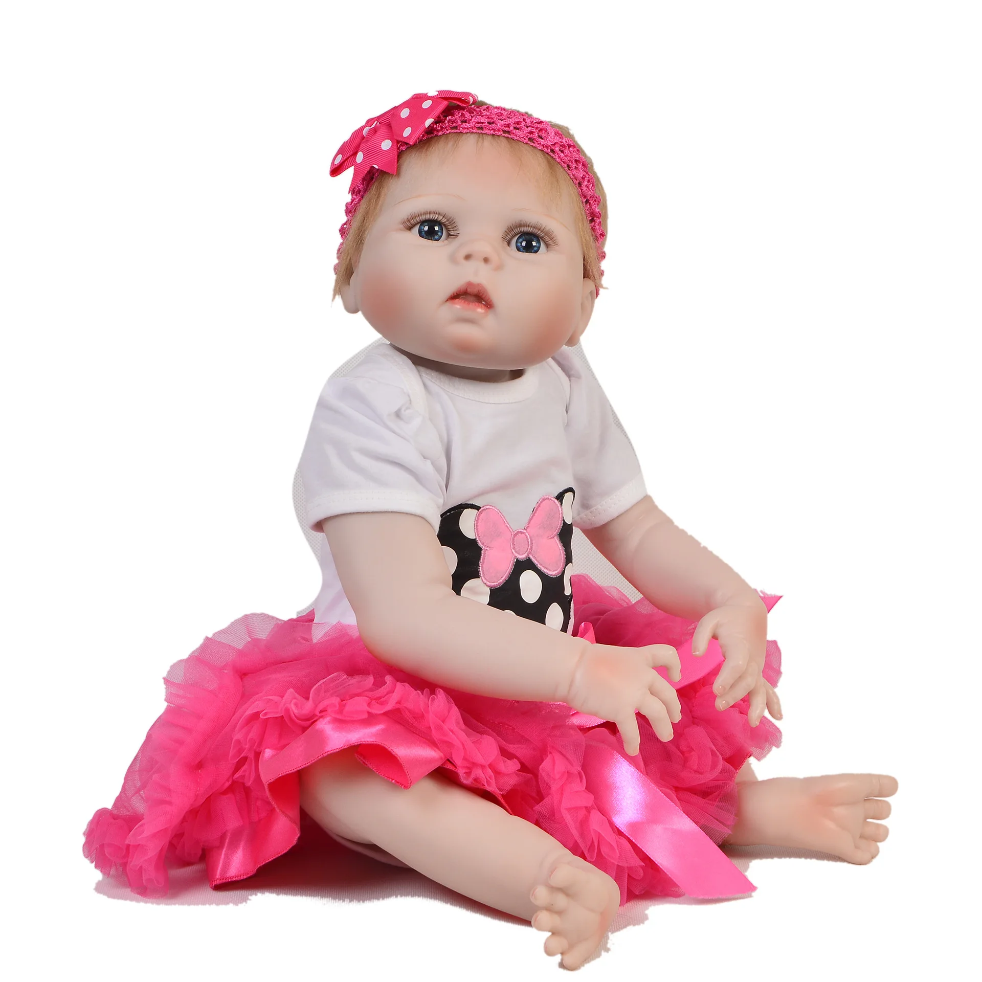  Keiumi 57cm Reborn Baby Doll Reborn Baby Cute Model Infant All Silica Gel Children Doll