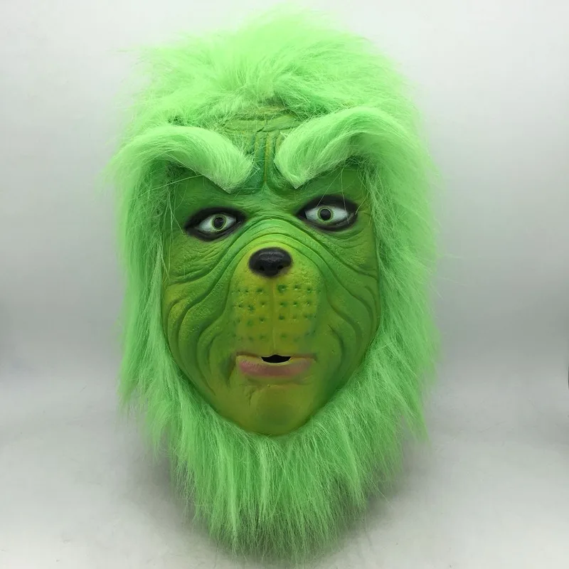 Смешной Grinch палантин Рождественская маска для вечеринки Косплей шляпа рождество
