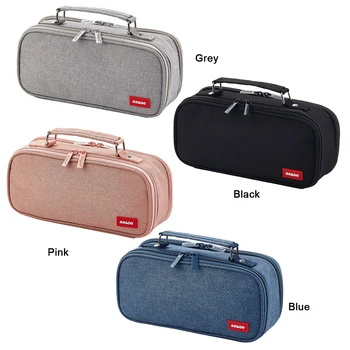 

Pencil Case Canvas Double Layer Large Capacity Kawai Kids School Supplies Make Up Bag Pen Box Student Pouch Stationery Gift