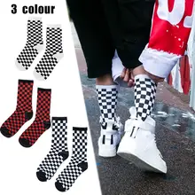 Корейские модные женские носки в стиле Харадзюку с геометрическим рисунком, мужские носки в стиле хип-хоп, хлопковые уличные носки унисекс, Новинка