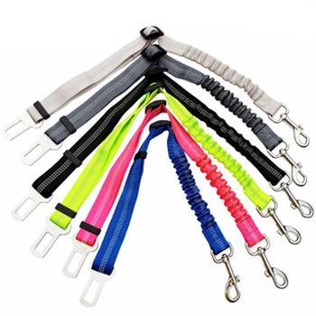 

25PCS / LOT Pet Supplies Car Seat Belt Dog Leash Seat Belt Buffer Stretch Reflective Safety Rope Leash