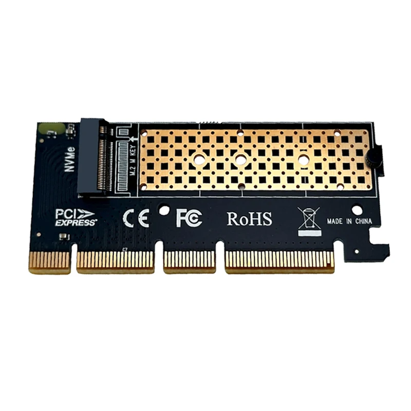 PICE to M2 어댑터 NVMe SSD NGFF PCIE M2 라이저 카드 어댑터, 64Gb PCI Express 4.0 X4 X8 X16 지원, 2230 2242 2260 2280 m.2 NVME