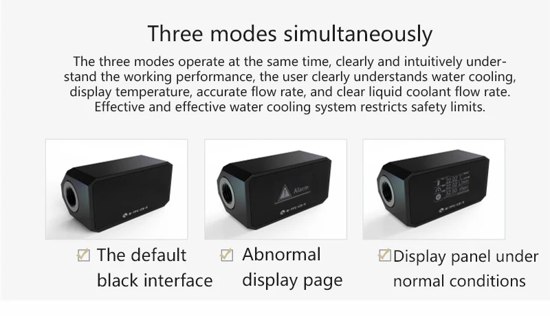 Bykski oled display digital medidor de temperatura
