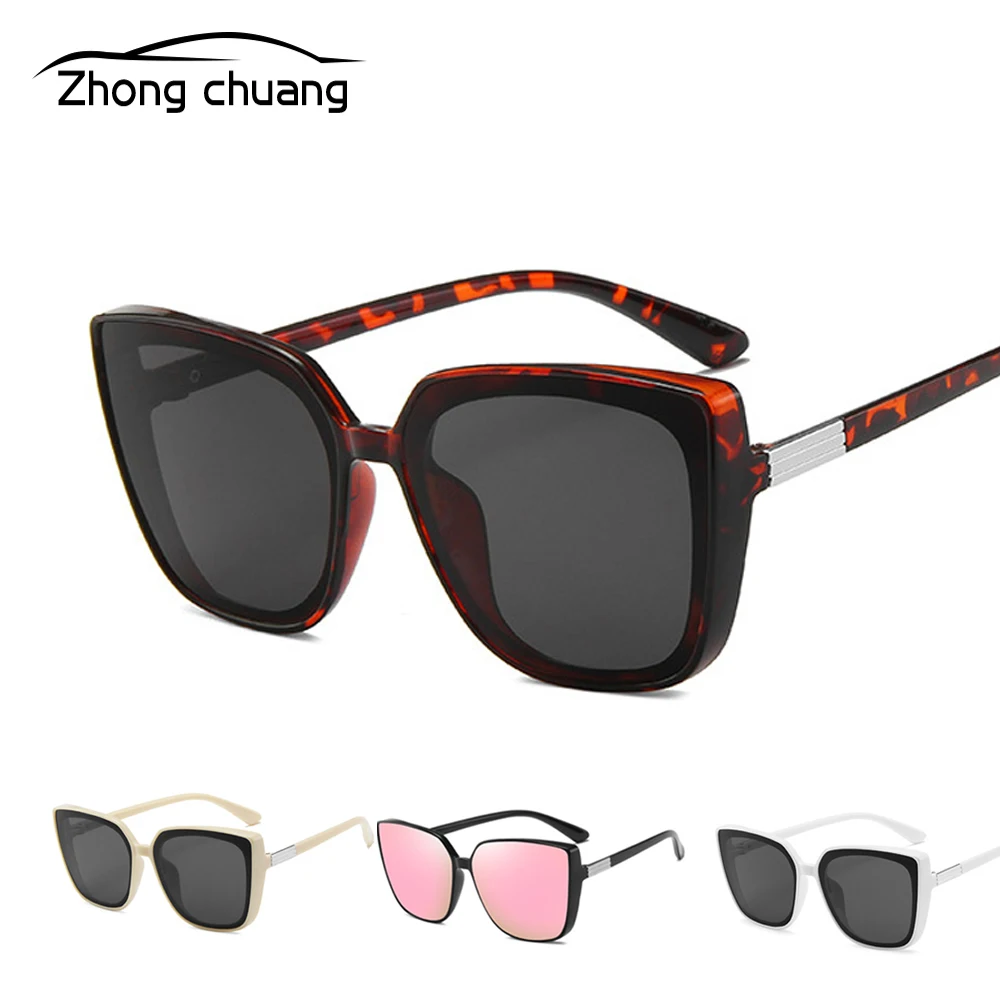 Новые модные квадратные солнцезащитные очки, персонализированные очки кошачий глаз, солнцезащитные очки