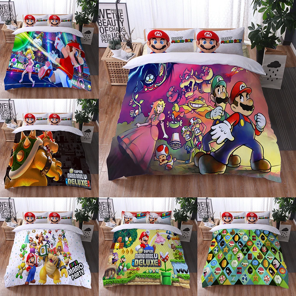 Комплект пододеяльников в стиле Super Mario Bros игровые пододеяльники с рисунком