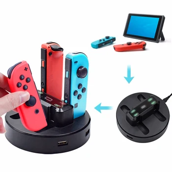 

4 in 1 Gamepad Joy-Con Charging Cradle for Switch Console Power Supply Station for Children Festival Birthday Gifts Supplies