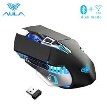 Aula sc200 sem fio recarregável mouse 7 botões bluetooth3.0/5.0 usb 3 modos ergonômico óptico mouse gamer para desktop portátil