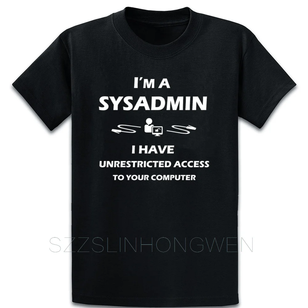 Proud Sysadmin футболка аутентичная весна осень вырез лодочкой хлопок печать