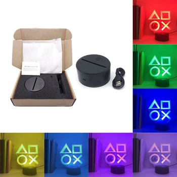 

Creative 3D Illusion Game Icon Atmosphere Neon LED Night Light Dimmable Bar Club M0XD