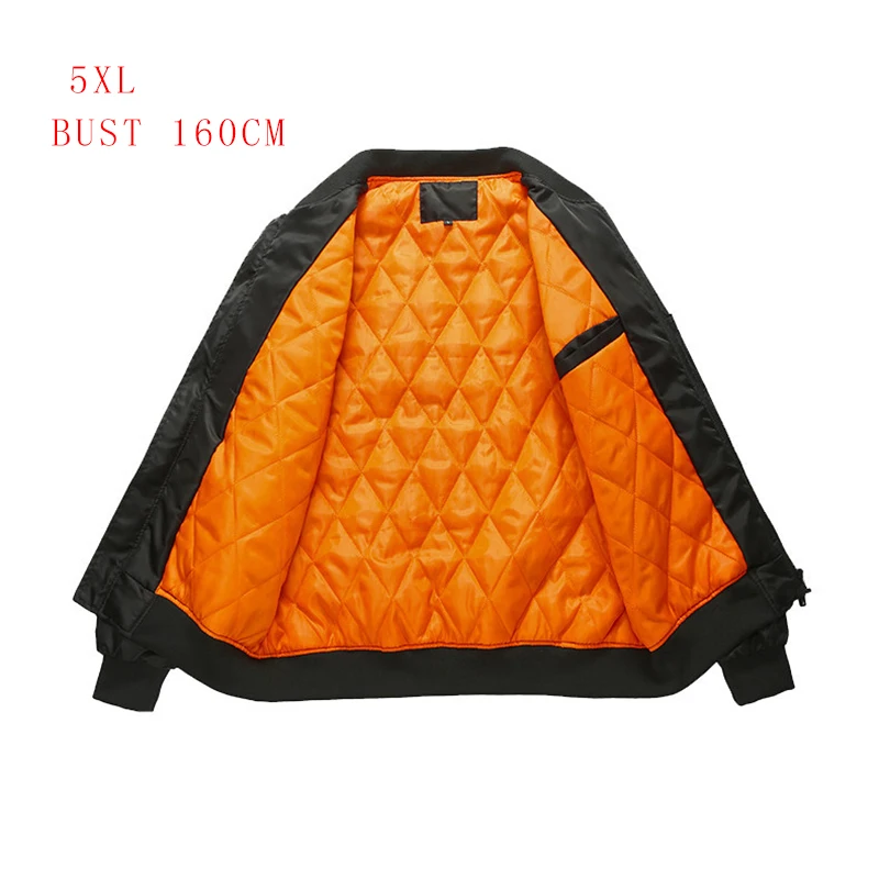 

Padded Bomber Jacket Men Pilot MA1 Flight Jackets Winter Thick Warm Zipper Outwear Army Military Outdoor Coat Plus Size Bust 160