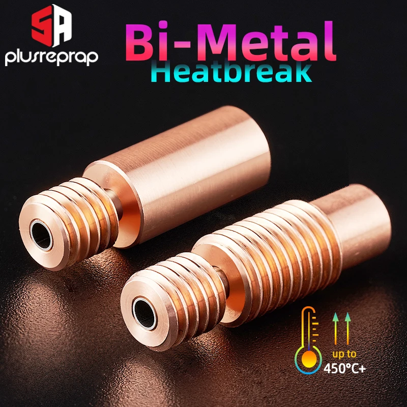 1/2 PCS BI All Metal Heatbreak V6 HOTEND Copper And Heatbreak For 1.75mm Filament Smooth Prusa i3 MK3