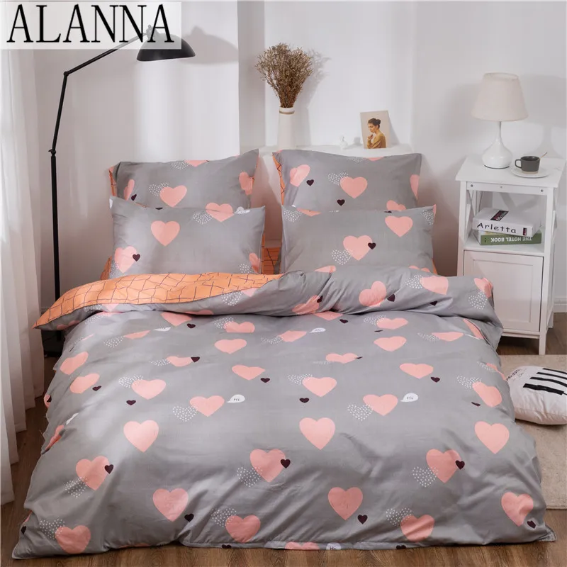Alanna X-1002 Printed Solid bedding sets Home Bedding Set 4-7pcs High Quality Lovely Pattern with Star tree flower