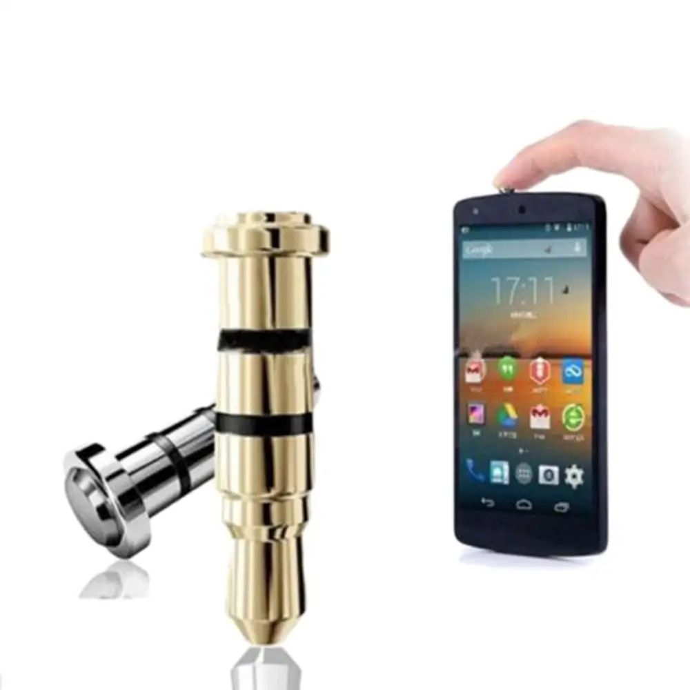 

Silver Quick Click Button Smart Key Dustproof Plug 3.5mm Jack For Smart Phone accessaries