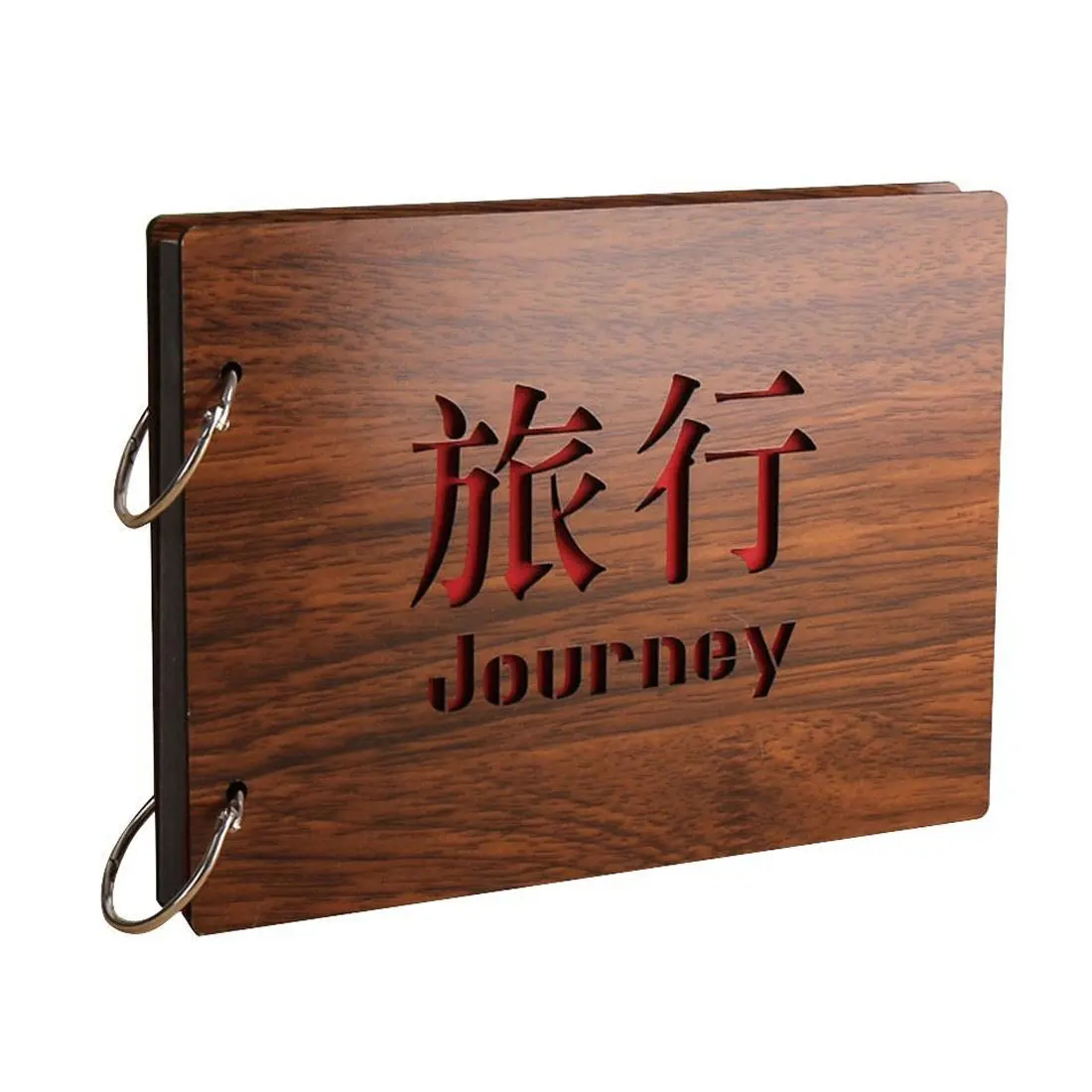 1pcs Handmade Loose-leaf Pasted Photo Album Personalized Baby Lovers DIY Wedding Memorial Photo Album 8 Inch Wood Cover Albums - Color: 8